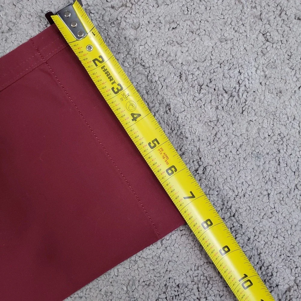 Men's Cremieux Comfort Stretch Slim Fit Flat Front Chino Pants 32x30.5 Red NEW